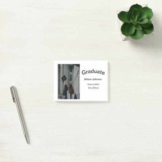 Bogen Foto Moderne, schlichte Graduierungsparty Post-it Klebezettel (Büro)