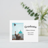 Bogen Foto Moderne, schlichte Graduierungsparty Postkarte (Stehend Vorderseite)