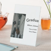 Bogen Foto Moderne, schlichte Graduierungsparty Sockelschild (In Situ)