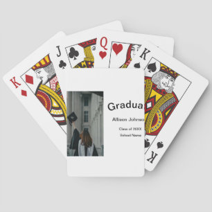 Bogen Foto Moderne, schlichte Graduierungsparty Spielkarten