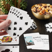 Bogen Foto Moderne, schlichte Graduierungsparty Spielkarten (In Situ)