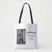 Bogen Foto Moderne, schlichte Graduierungsparty Tasche (Vorderseite)