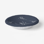 Bogen für Hochzeitspapier für Navy-Monogramm- und Pappteller (Gewinkelt)