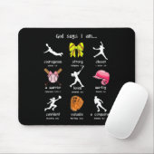 Bögen Gott sagt ich bin christlich Softll Mädchen Mousepad (Mit Mouse)