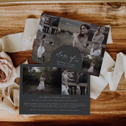 Bogen | Graue Klasse 2024 Multi-Foto-Abschluss Ankündigung