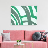 Bögen in Grün und Grau Leinwanddruck (Insitu (Wohnzimmer))