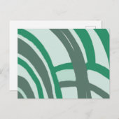 Bögen in Grün und Grau Postkarte (Vorne/Hinten)