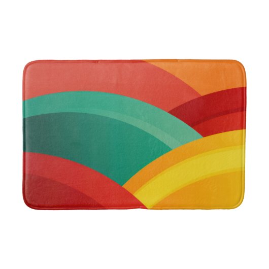 Bögen in lebhaften Farben Badematte (Vorderseite)