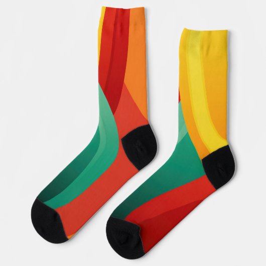 Bögen in lebhaften Farben Socken (Linkes Detail)