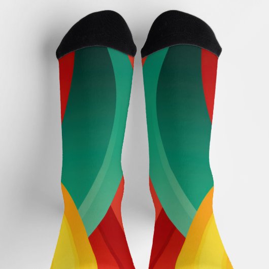 Bögen in lebhaften Farben Socken (Oben)