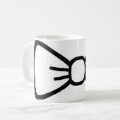 Bogen-Krawatte Kaffeetasse (Vorderseite Links)