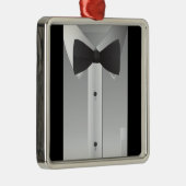 Bogen-Krawatte Silbernes Ornament (Rechts)