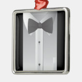 Bogen-Krawatte Silbernes Ornament (Links)