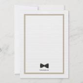 Bogen-Krawatten-Identitäts-Einladung Einladung (Rückseite)