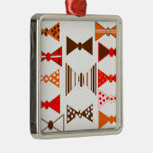 Bogen-Krawatten Retro Silbernes Ornament (Rechts)
