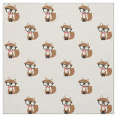 Bogen-Krawatten-und Glas-Hipster-BrownFox Stoff (Muster)