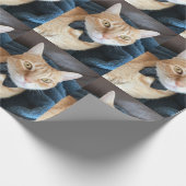 Bogen-Krawattenkatze Geschenkpapier (Ecke)