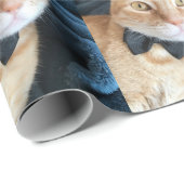 Bogen-Krawattenkatze Geschenkpapier (Rolleneckpunkt)
