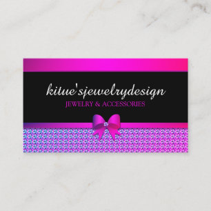 Bogen Lila Diamant Schmuck Visitenkarte