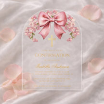 Bogen Mädchen Bestätigung Rosa Floral Elegantes Sk