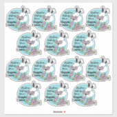 Bogen mit 14 Ostern Stickern Cupcake Toppers Aufkleber (Blatt)