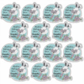 Bogen mit 14 Ostern Stickern Cupcake Toppers Aufkleber (Vorderseite)