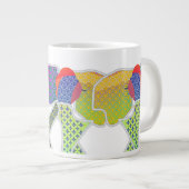 Bogen mit Mustern Jumbo-Tasse (Vorderseite Rechts)