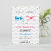 Bogen- oder bowtiesgeschlecht decken Einladung auf (Stehend Vorderseite)