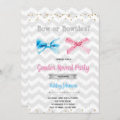 Bogen- oder bowtiesgeschlecht decken Einladung auf (Vorne/Hinten)