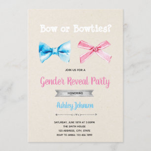 Bögen oder Fliege Wort Einladung