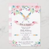 Bogen oder Pfeile für das Wasserfarbengeschlecht Einladung (Vorne/Hinten)