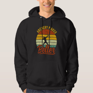 Bogen Pfeil Bogenschießen Retro Vintage Bogenschie Hoodie
