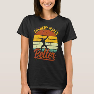 Bogen Pfeil Bogenschießen Retro Vintage Bogenschie T-Shirt