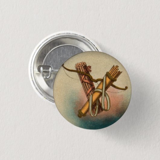 Bogen-Pfeil-Bündel des Stock-Knopfes Button (Vorne & Hinten)