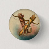 Bogen-Pfeil-Bündel des Stock-Knopfes Button (Vorderseite)