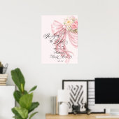 Bogen Sie bindet den Knoten Junggesellinnenabschie Poster (Heimbüro)