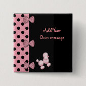 Bögen u. Pudel-Knopf Button (Vorderseite)