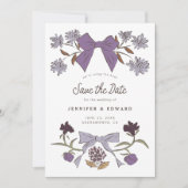 Bogen und Blüten Lilac Save The Date (Vorderseite)
