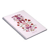 Bogen und Blüten Rustikale Magenta Notizblock (Rechte Seite)