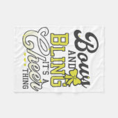 Bögen und Glamour Ein Cheer-Ding-Design Cheer-Wett Fleecedecke (Vorderseite (Horizontal))