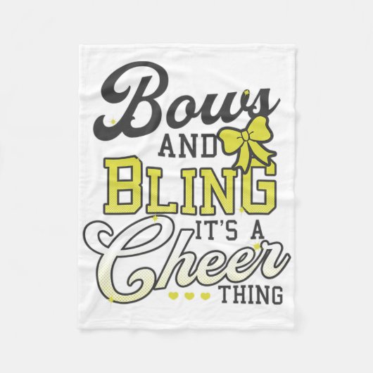 Bögen und Glamour Ein Cheer-Ding-Design Cheer-Wett Fleecedecke (Vorderseite)