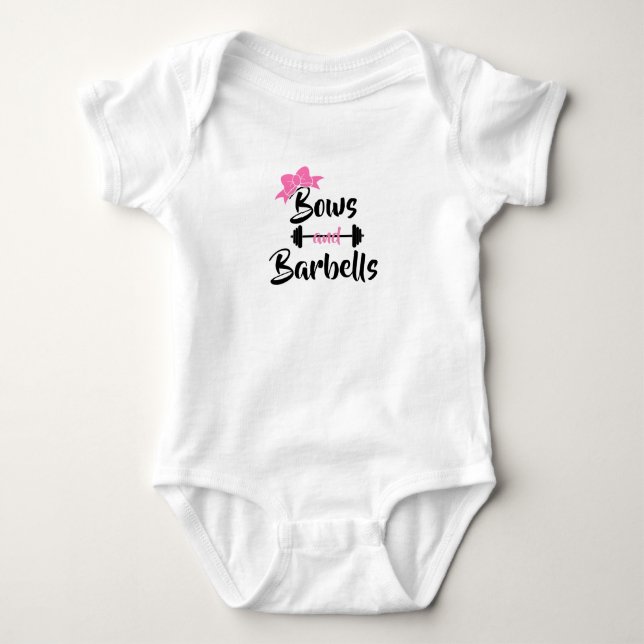 Bogen und Grillen Baby Strampler (Vorderseite)