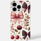 Bogen- und Kirschmuster Case-Mate iPhone Hülle (Rückseite)