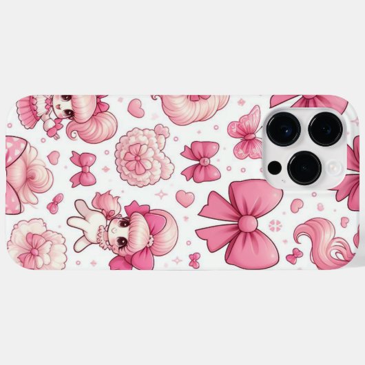 Bogen- und Kirschmuster Case-Mate iPhone Hülle (Rückseite (Horizontal))