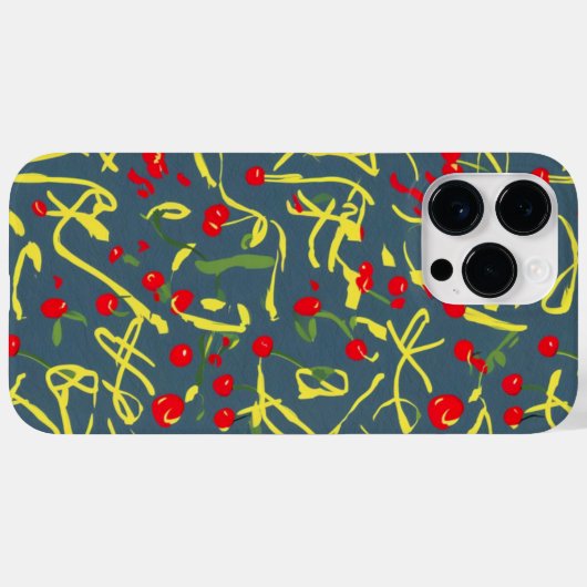 Bogen- und Kirschmuster Case-Mate iPhone Hülle (Rückseite (Horizontal))