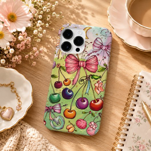 Bogen- und Kirschmuster Case-Mate iPhone Hülle