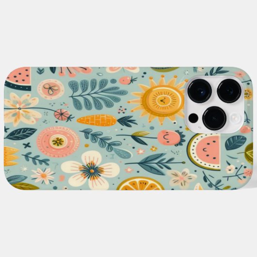 Bogen- und Kirschmuster Case-Mate iPhone Hülle (Rückseite (Horizontal))