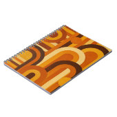 Bögen und Sonnenflecken Retro-MCM-Geometrie-Design Notizblock (Linke Seite)