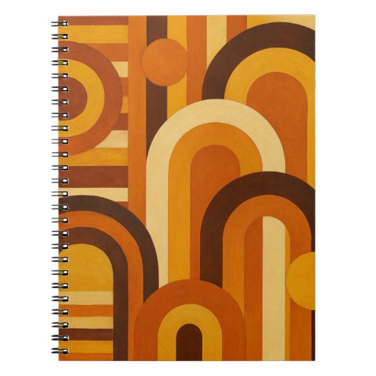 Bögen und Sonnenflecken Retro-MCM-Geometrie-Design Notizblock (Vorderseite)