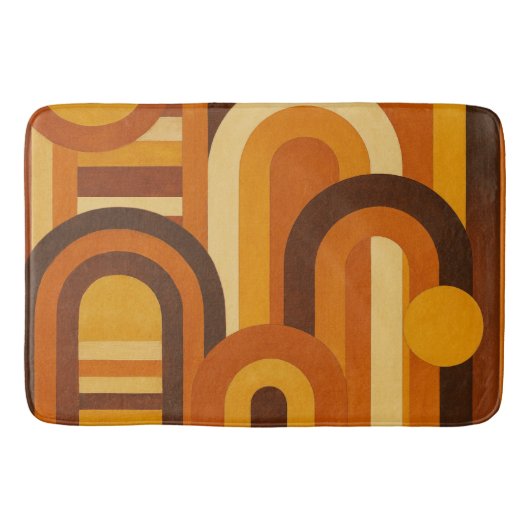 Bögen und Sonnenflecken Retro MCM geometrisches De Badematte (Vorderseite)